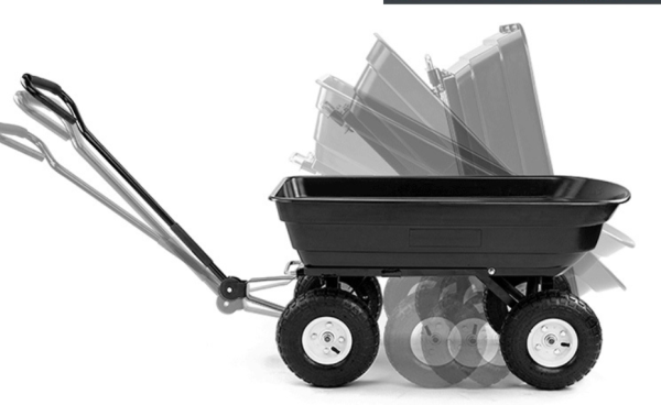 Poly Pull Dump Cart – Garden Wheelbarrow – 250kg - Image 2